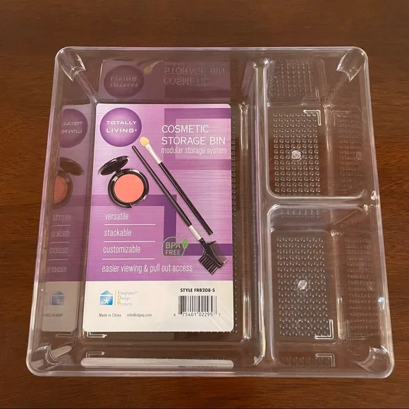 Acrylic cosmetic storage bin. NWT. - Picture 1 of 7